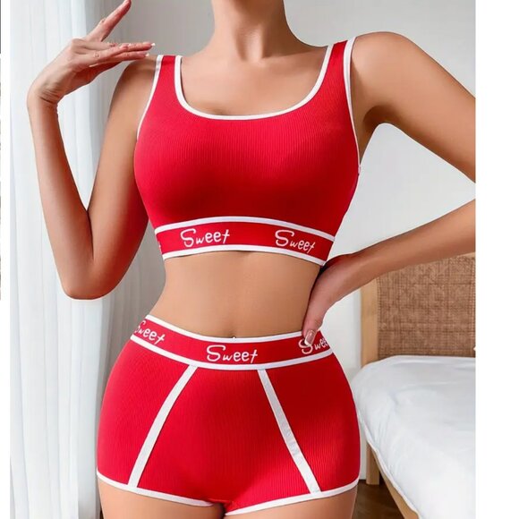Callie Lives Sweet Love: Athleisure Loungewear High-Waist BoyShort Sets S M L XL - Picture 13 of 16